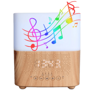 Difusor de grano de madera de 300 ml con difusor de Aroma de CON Buetooth  altavoz