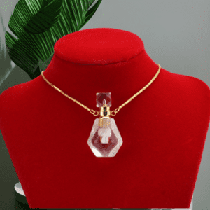 Collar Difusor de Aceite Eesencial de Piedra de Cuarzo.